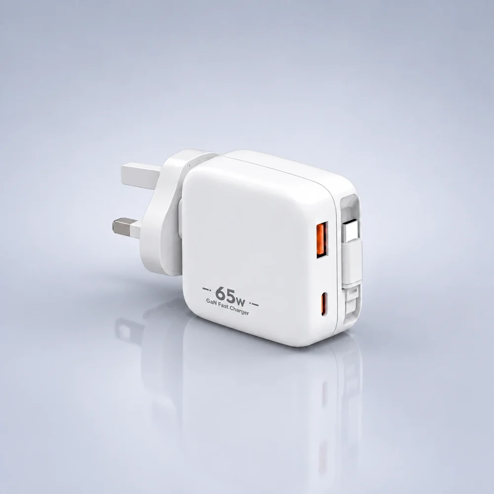 RJ502 65W Cable Charger — UK plug (Type G)